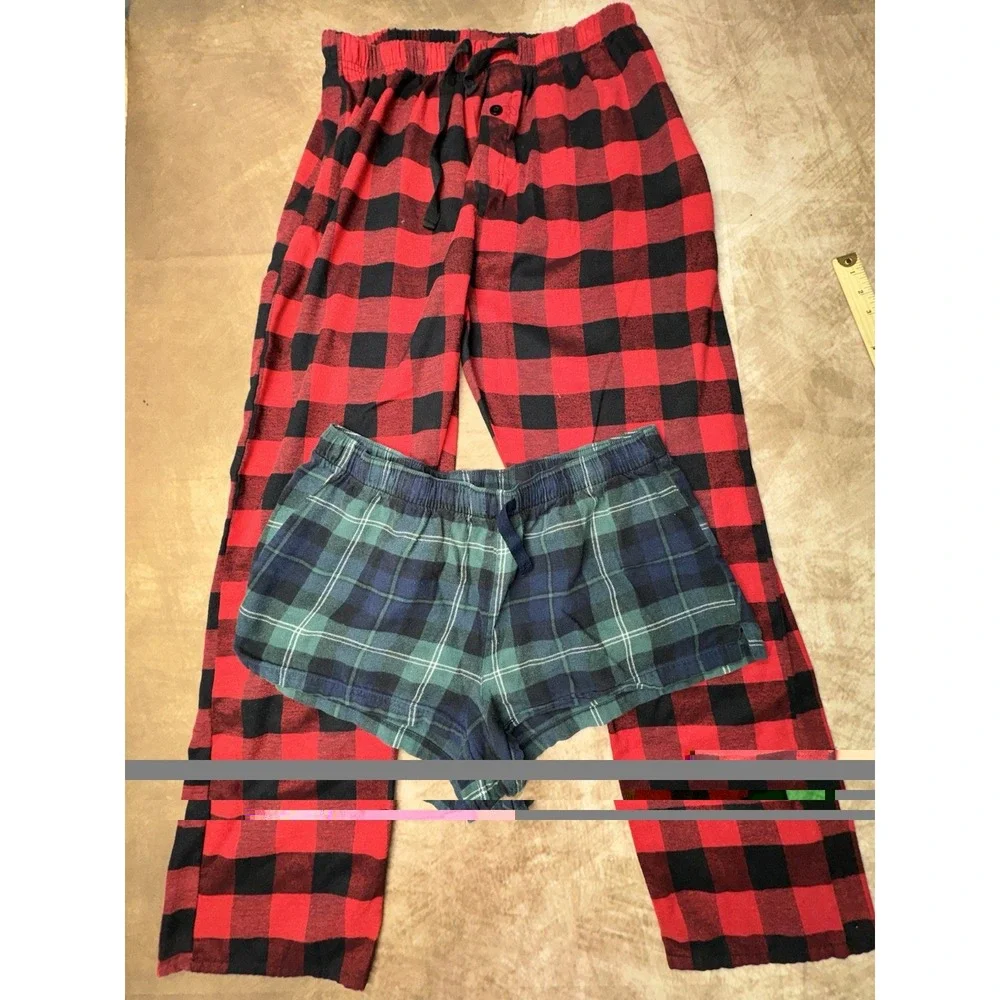Pajama Bottoms Set of 2 Shorts And Pants Women's large Old Navy & Followme